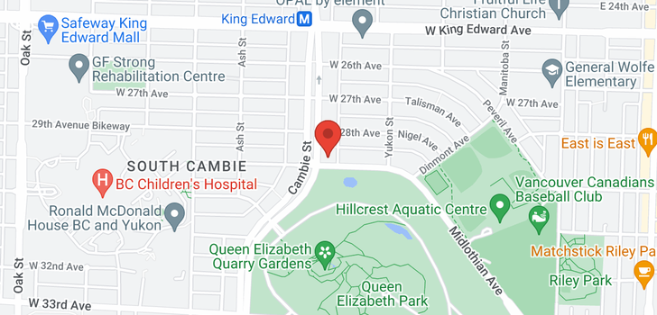 map of 501 4488 CAMBIE STREET
